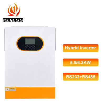 48V 5.5kw 6.2kw Hybrid Solar Inverter Pure Sine Wave Single Phase Solar Hybrid Inverter 6200W 6.2KVA Off Grid Solar Inverter